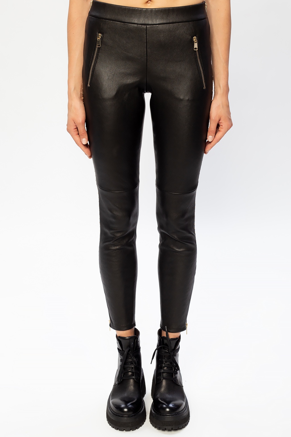 Alexander mcqueen leather fashion pants